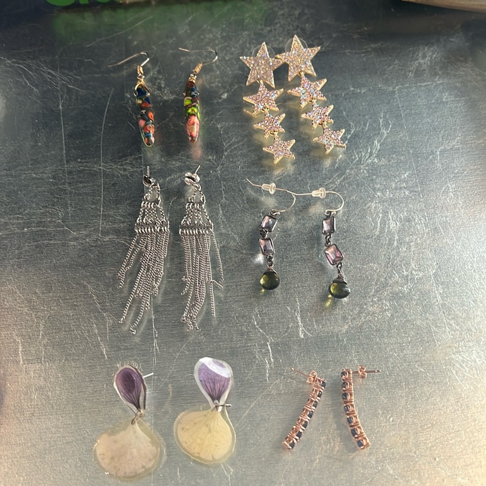 Cool miscellaneous 6 pairs of earring EUC